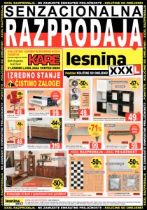 Lesnina - Posebna ponudba pohištva KARE v centru Brdo