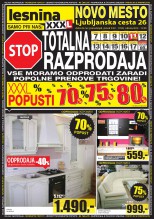 Lesnina - XXXL razprodaja v Novem mestu!